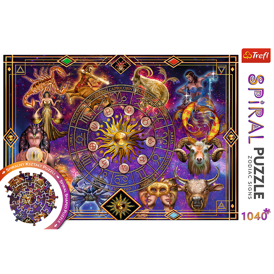 Trefl Red 1040 Piece Spiral Puzzle - Zodiac signs