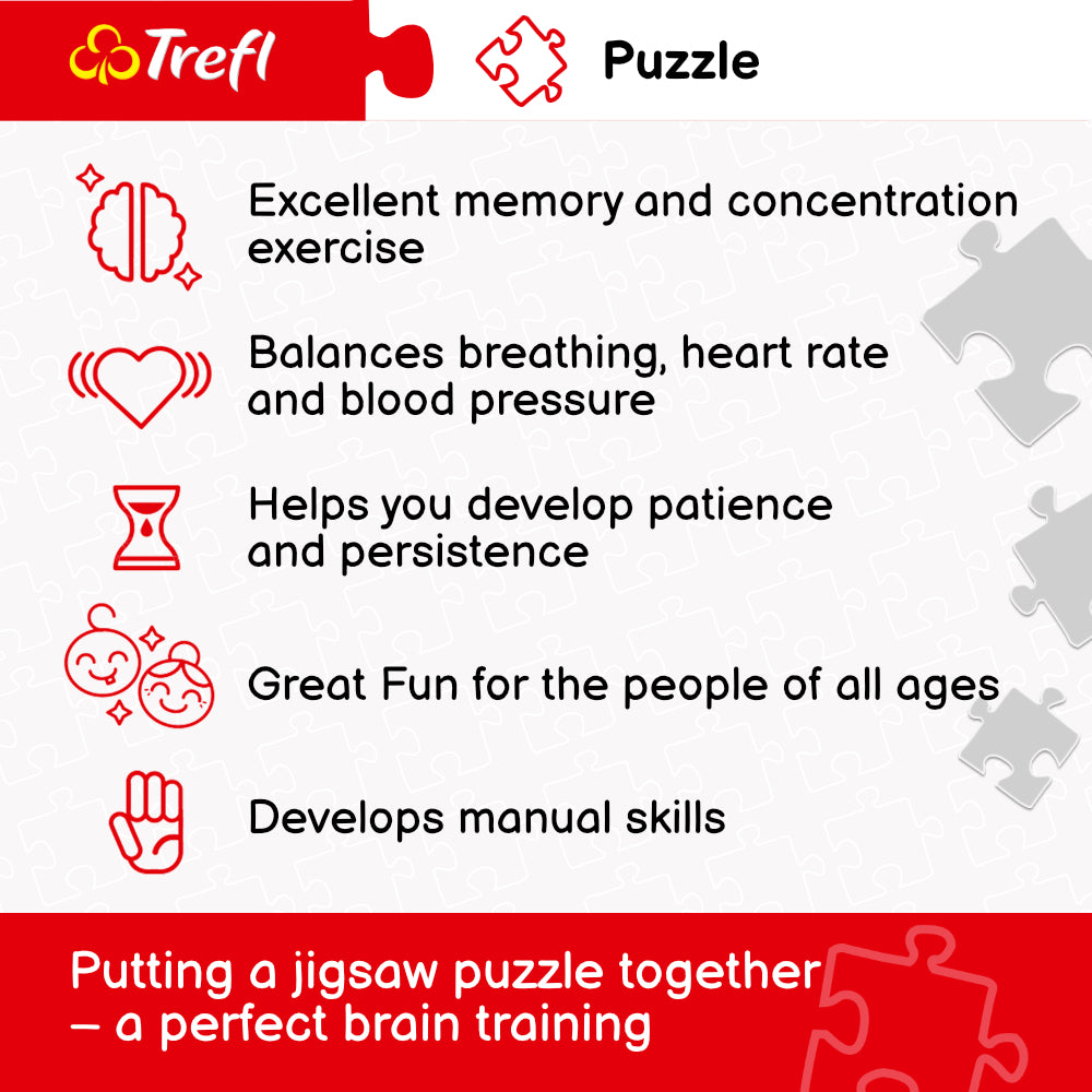 Trefl Red 1000 Piece Puzzle - Sleeping lion