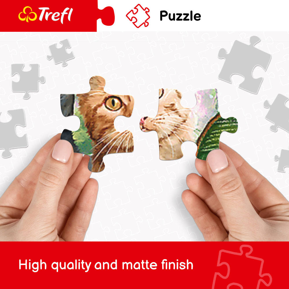 Trefl Red 1000 Piece Puzzle - Cheerful kitten