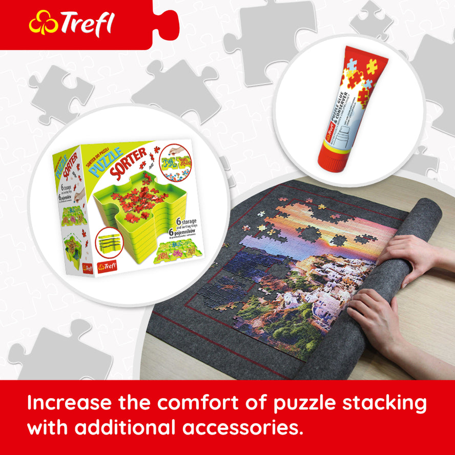 Trefl Red 1000 Piece Puzzle - Galloping horses
